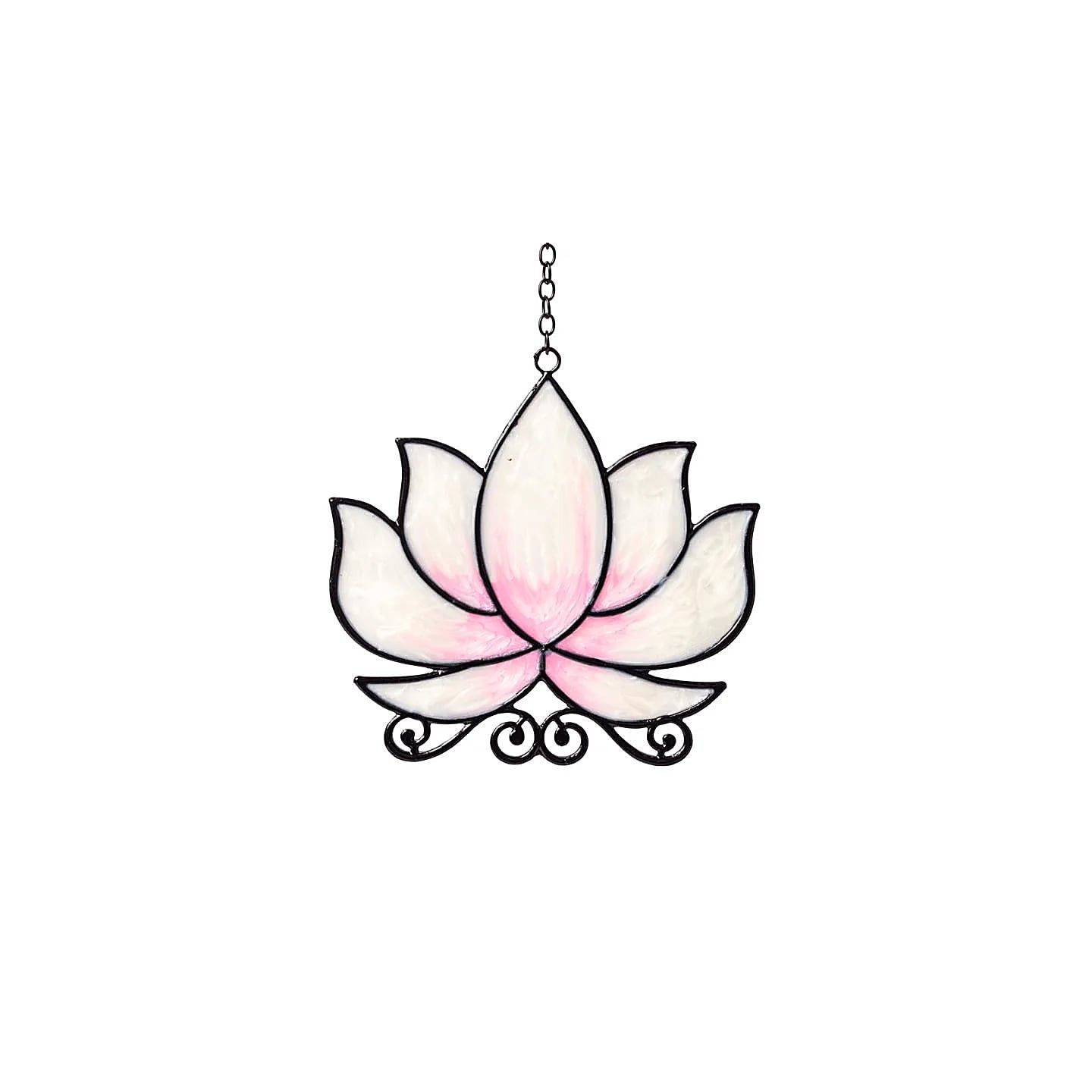 Suspension de fenêtre lotus blanc | Pieralune