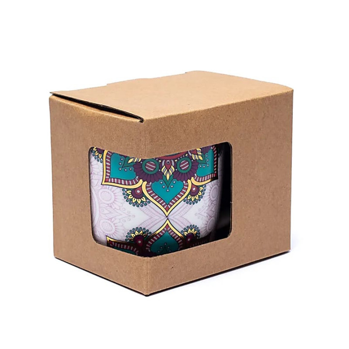 Tasse à thé infuseur Mandala turquoise | Pieralune