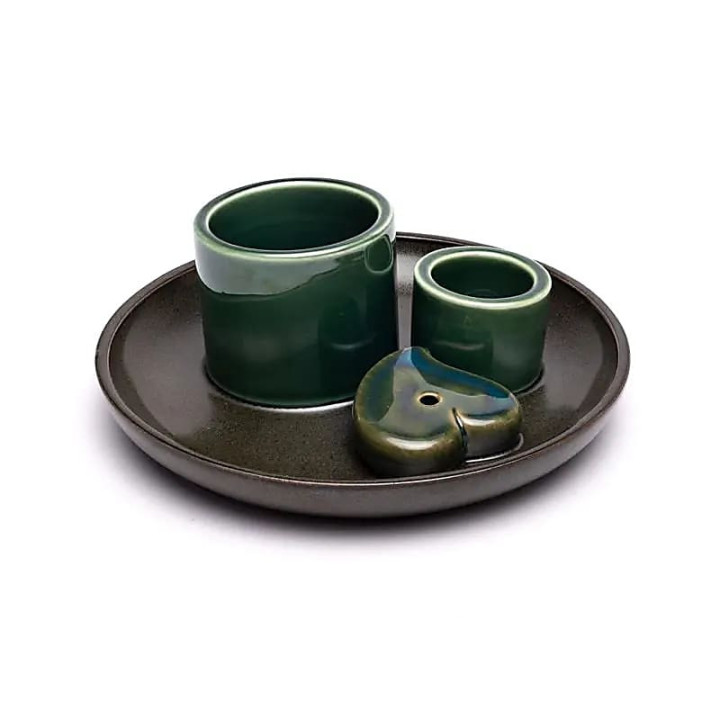 Brûleur en céramique Palo Santo, smudge et encens cœur ... | Pieralune