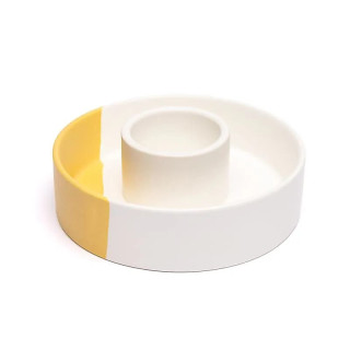 Brûleur à smudge en céramique blanc/ocre | Pieralune