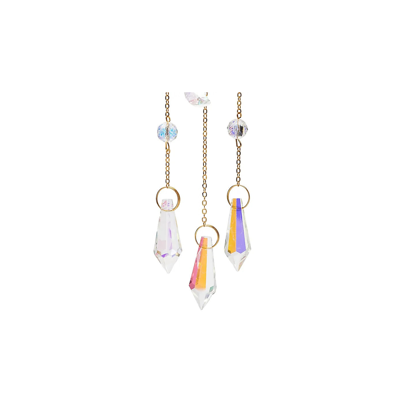 Attrape-soleil soleil et demi-lune avec verre cristal | Pieralune