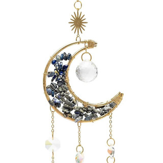 Attrape-soleil lune avec lapis-lazuli | Pieralune