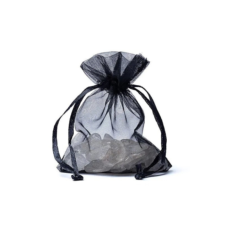 Sac cadeau en organza noir XS | Pieralune