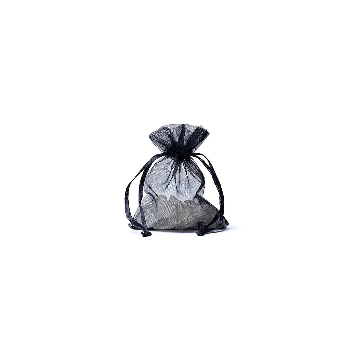 Sac cadeau en organza noir XS | Pieralune