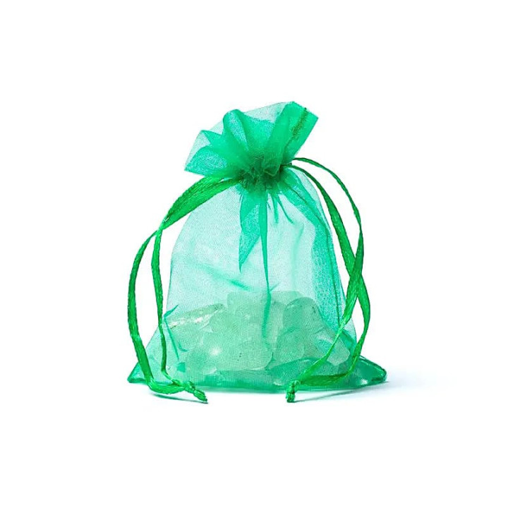Sac cadeau en organza vert XS | Pieralune