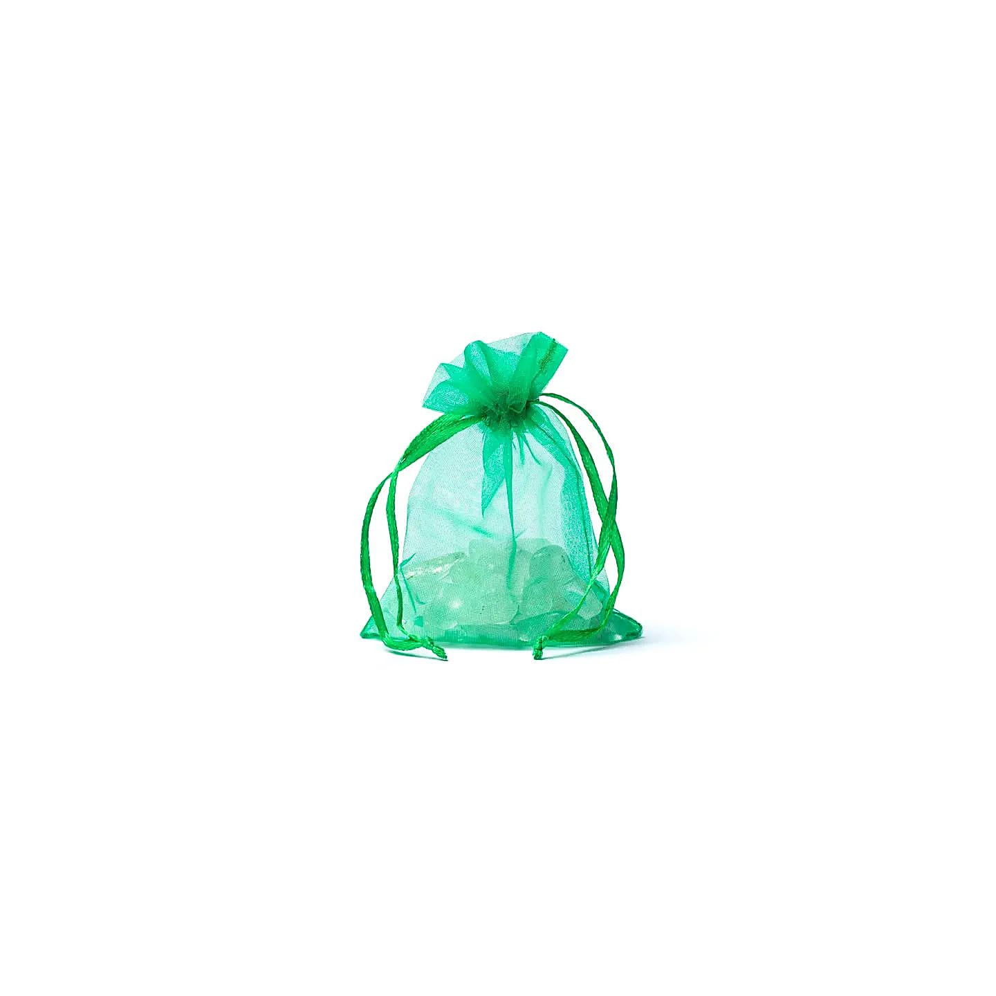 Sac cadeau en organza vert XS | Pieralune