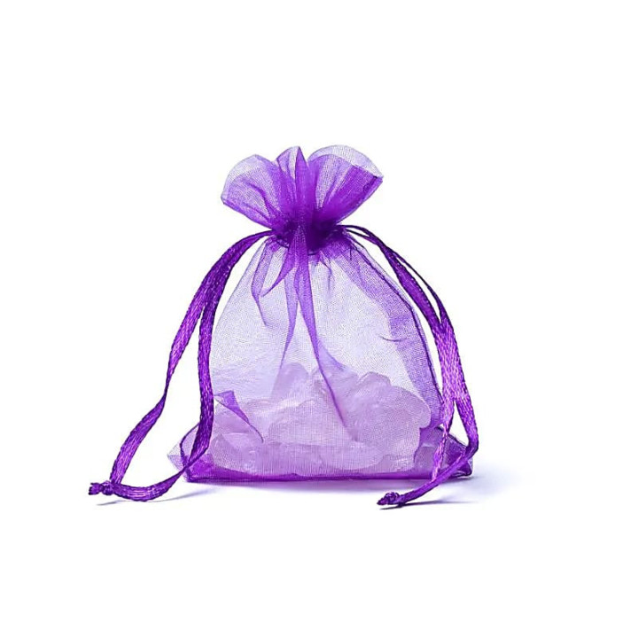 Sac cadeau organza violet XS | Pieralune
