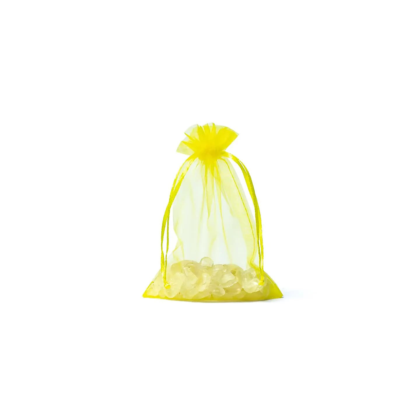 Sac cadeau en organza jaune S | Pieralune