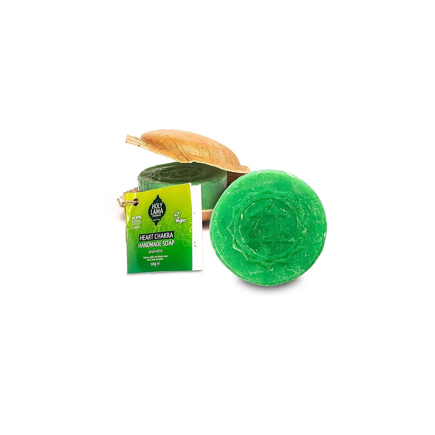 Savon Holy Lama en feuille de palmier Chakra du cœur | Pieralune