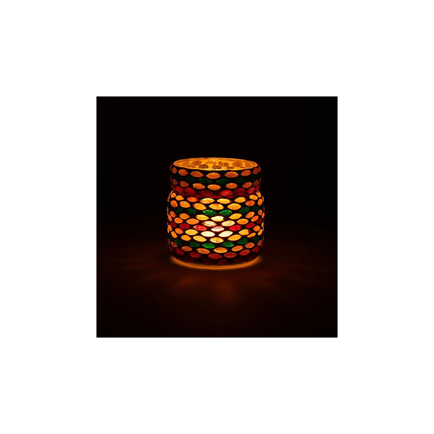 Photophore mosaïque nuances d'automne | Pieralune