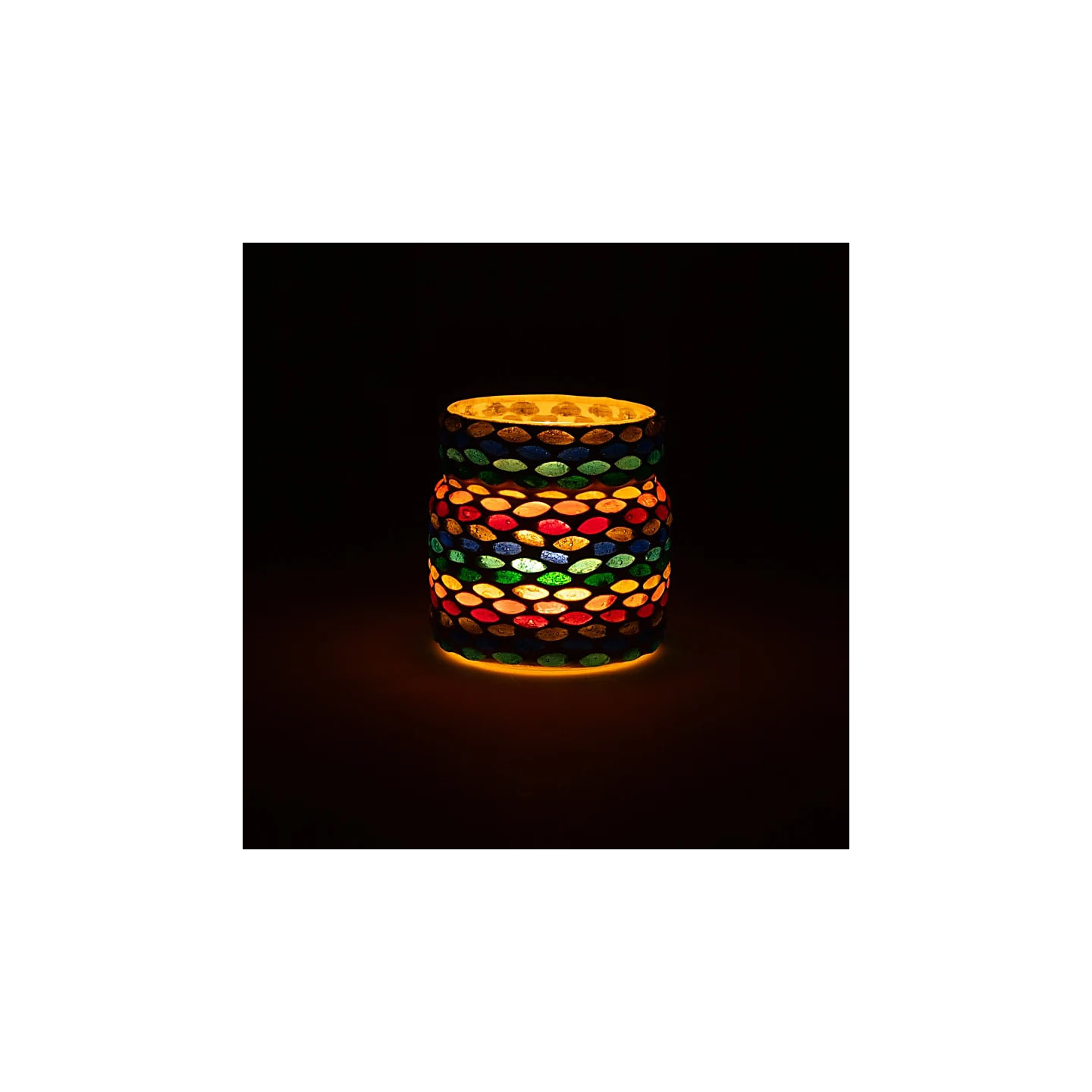 Photophore mosaïque couleurs chakra | Pieralune