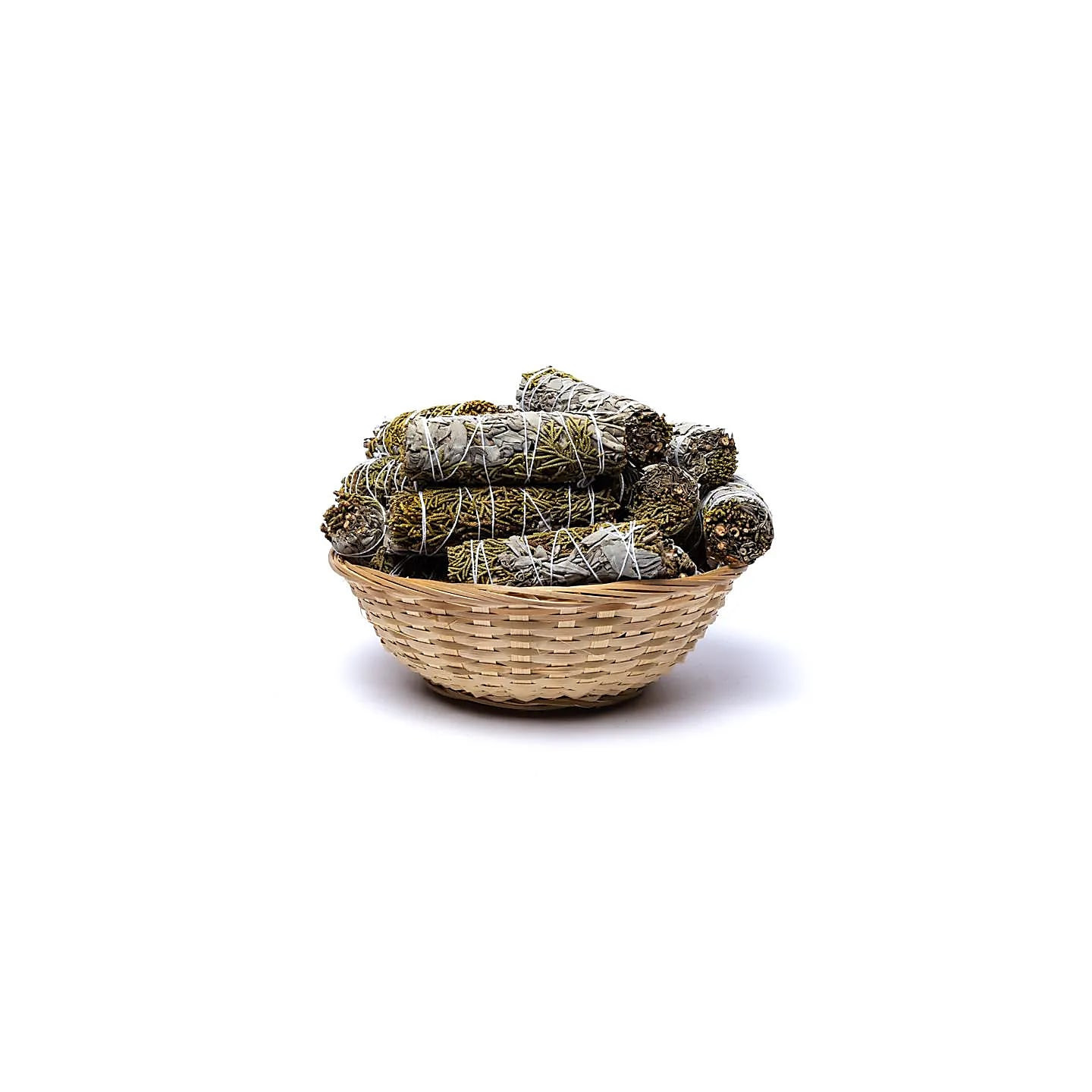 Sauge blanche smudge Genévrier S - 24 dans un panier | Pieralune