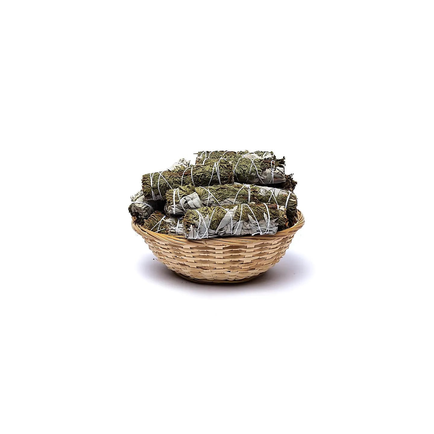 Sauge blanche smudge Cèdre S - 24 dans un panier | Pieralune