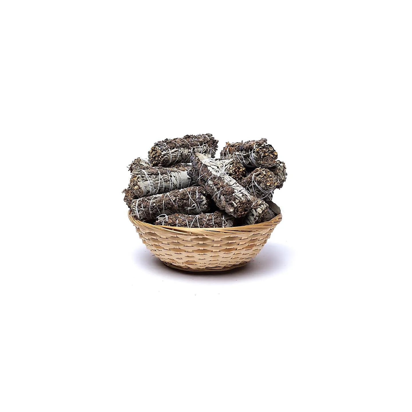 Sauge blanche smudge Lavande S - 24 dans un panier | Pieralune