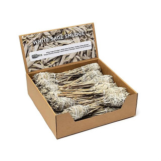 Torche smudge de Sauge Blanche par 24 en présentoir | Pieralune