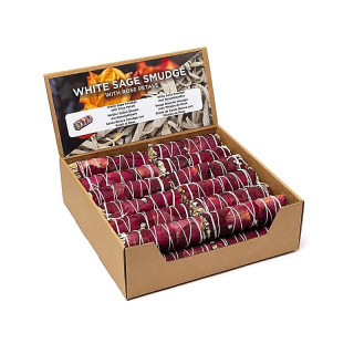 Smudge de Sauge Blanche avec pétales de rose S par 24 e... | Pieralune