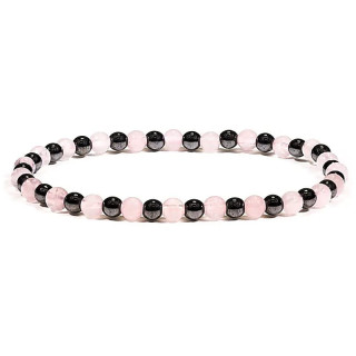 Bracelet hématite/quartz rose | Pieralune