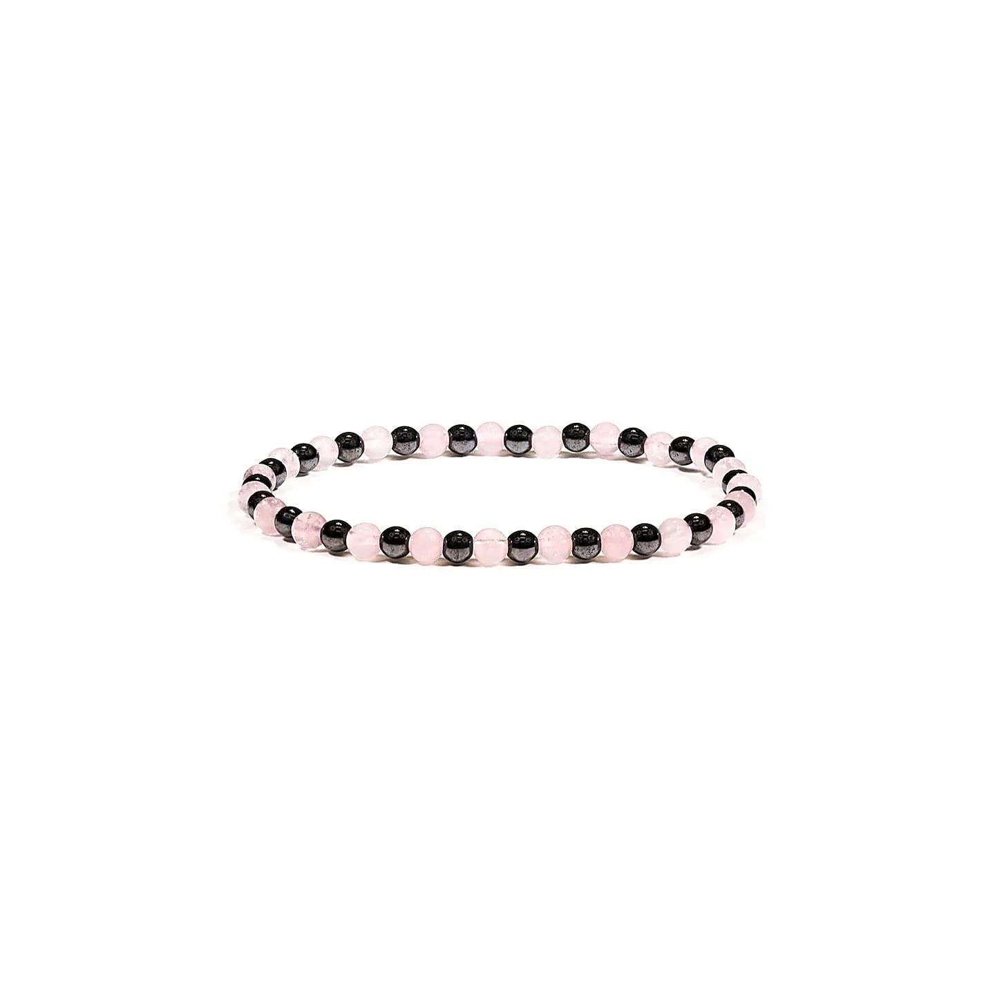 Bracelet hématite/quartz rose | Pieralune
