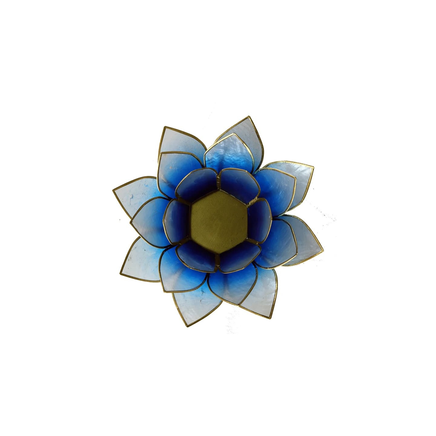 Eclairage d’ambiance Lotus bleu/blanc-dorés | Pieralune