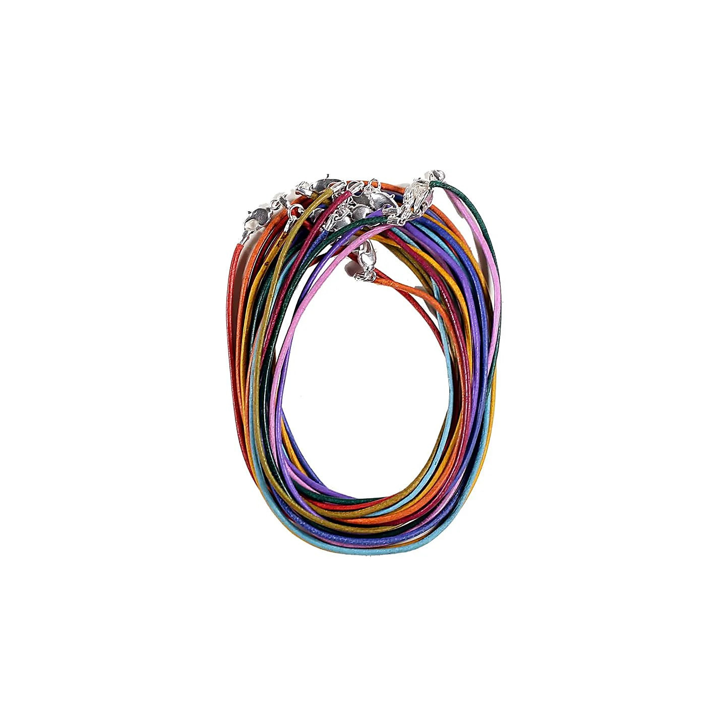 Collier en cuir avec fermoir à homard multicolore | Pieralune