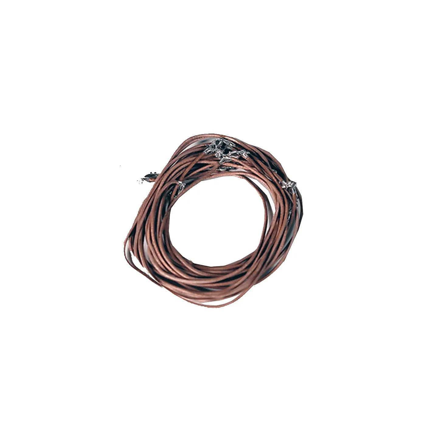 Collier en cuir avec fermoir à homard marron clair | Pieralune