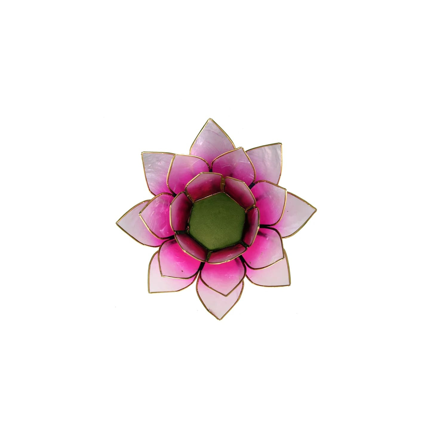 Eclairage d’ambiance Lotus rose bords or | Pieralune