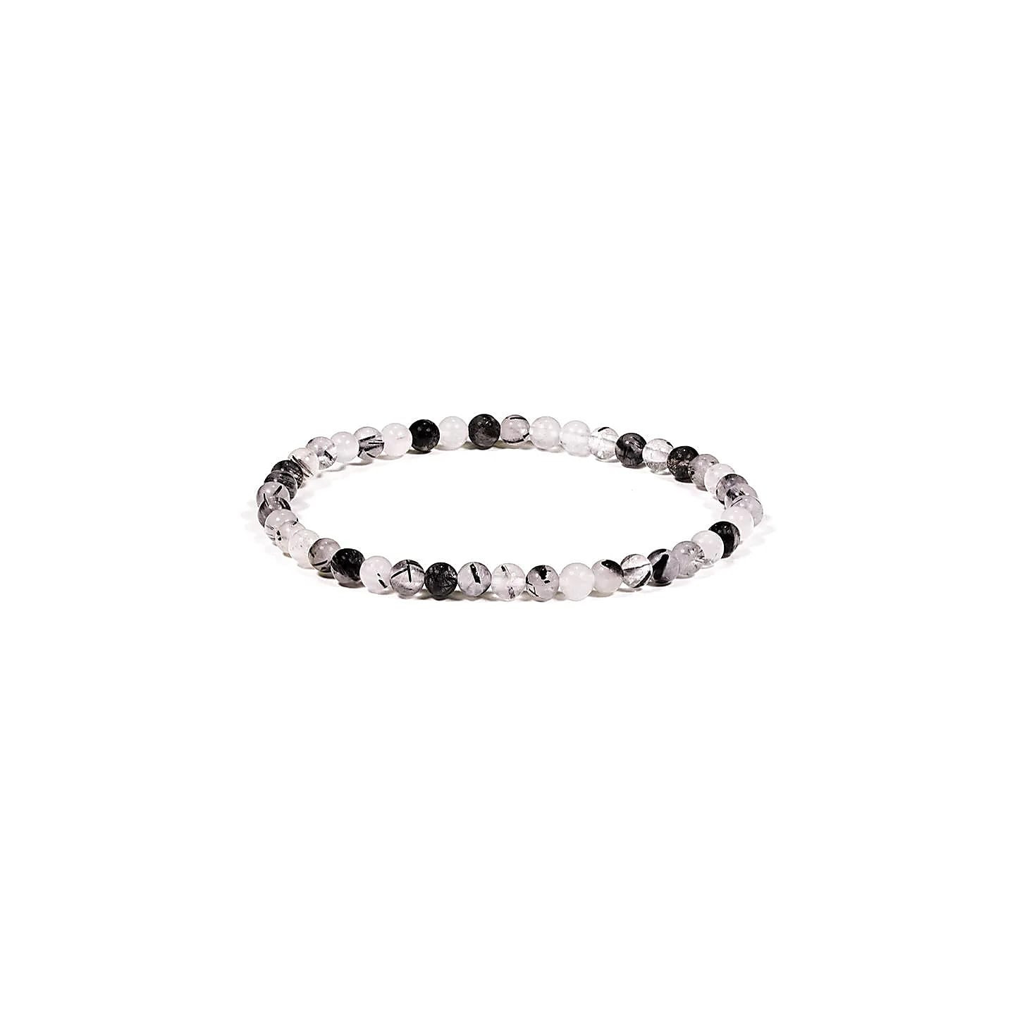 Bracelet en quartz tourmaline élastique | Pieralune
