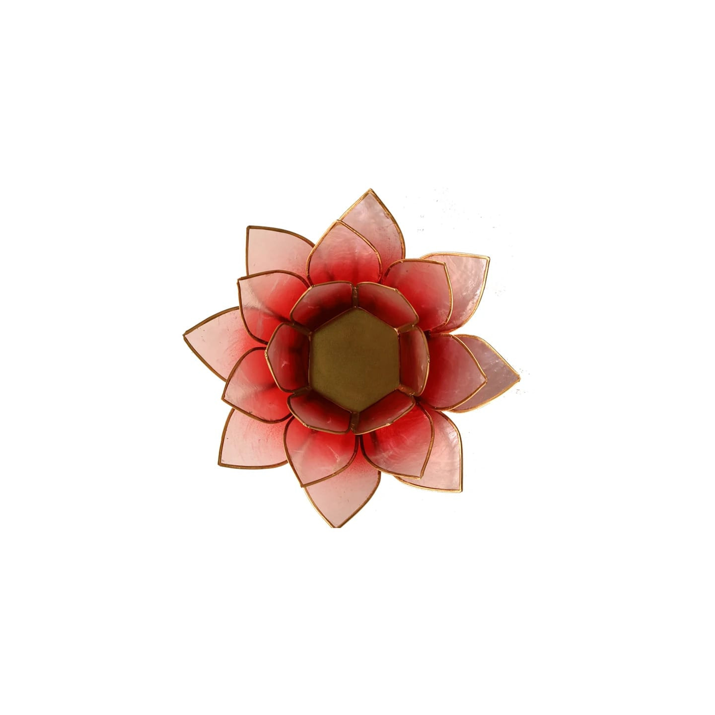 Eclairage d’ambiance Lotus orange bords or | Pieralune