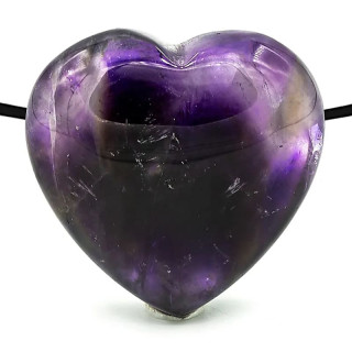 Pendentif en forme de coeur en Améthyste foré | Pieralune