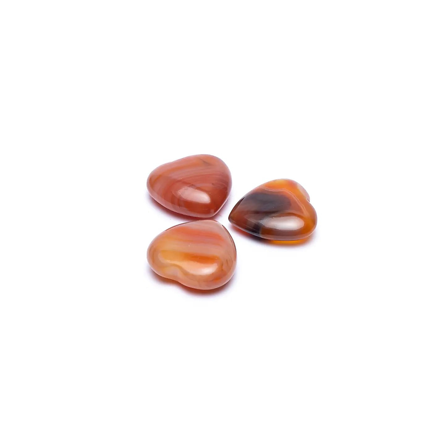 Pierres de souci coeurs Cornaline | Pieralune