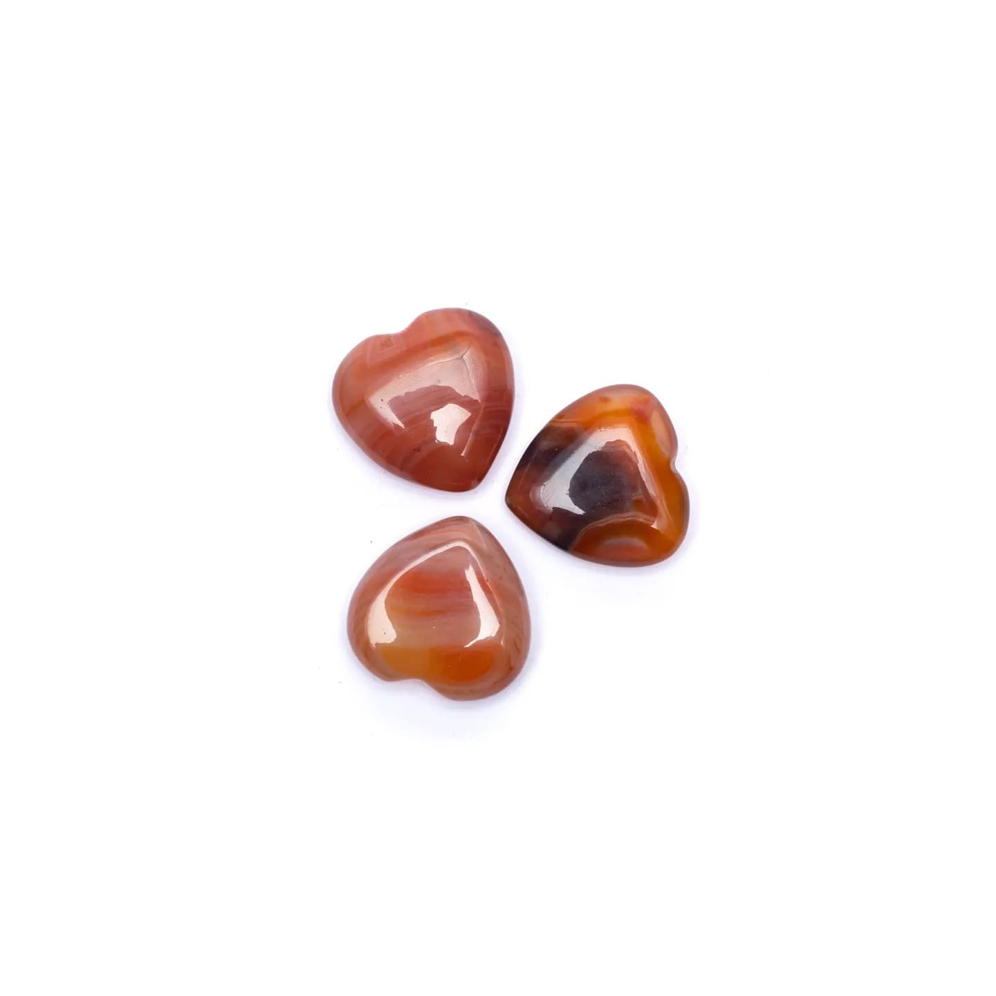 Pierres de souci coeurs Cornaline | Pieralune