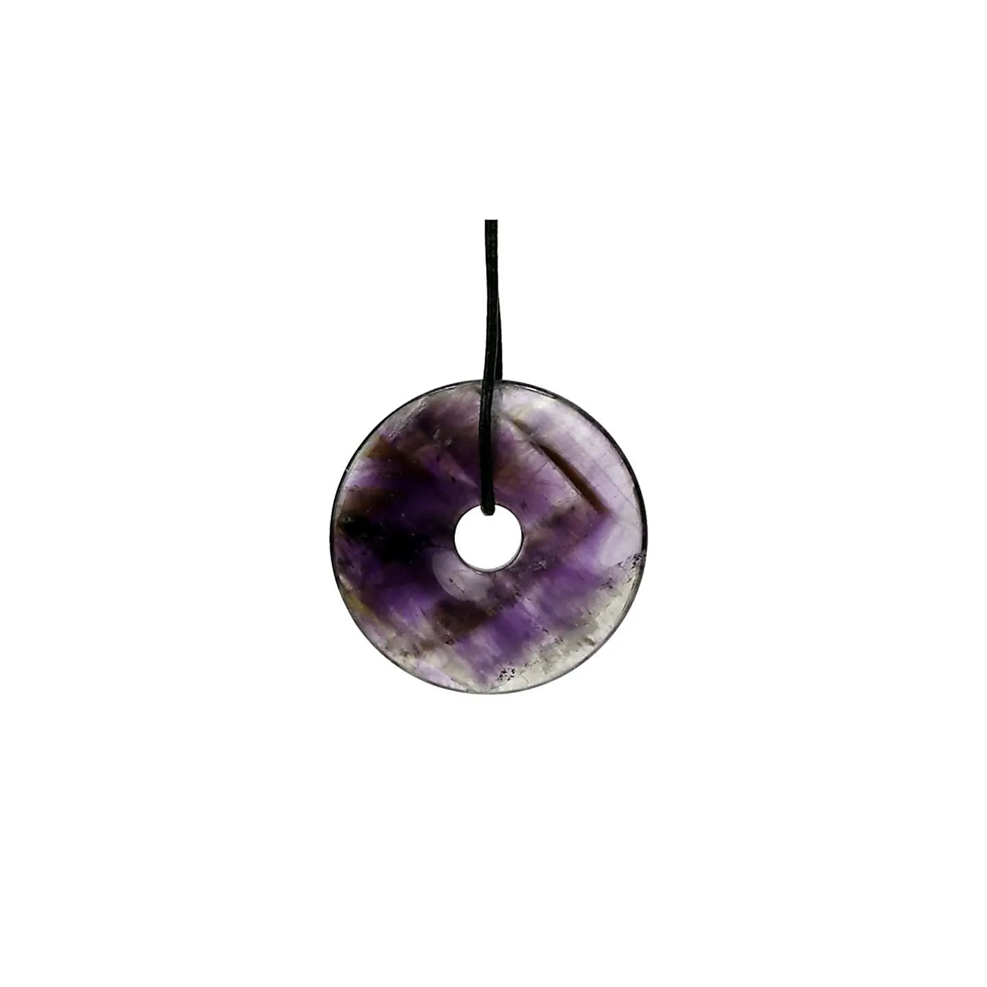 Pendentif donut améthyste sans cordon | Pieralune