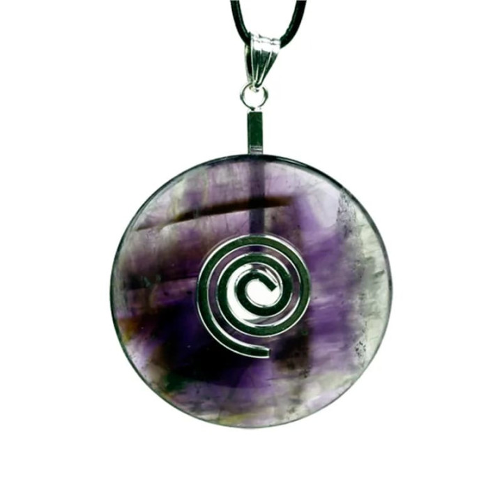 Pendentif donut améthyste sans cordon | Pieralune