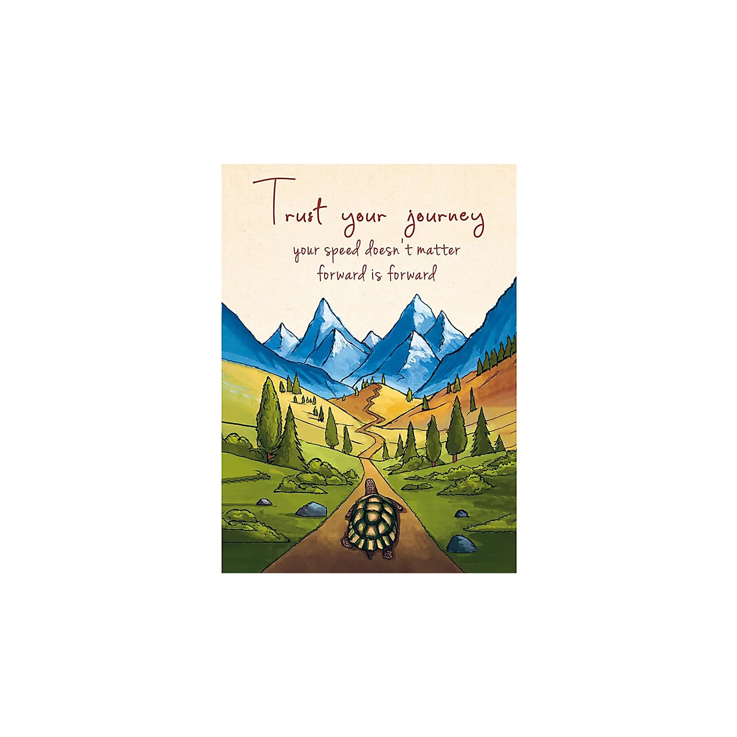 Carte postale avec texte Trust your journey.. | Pieralune