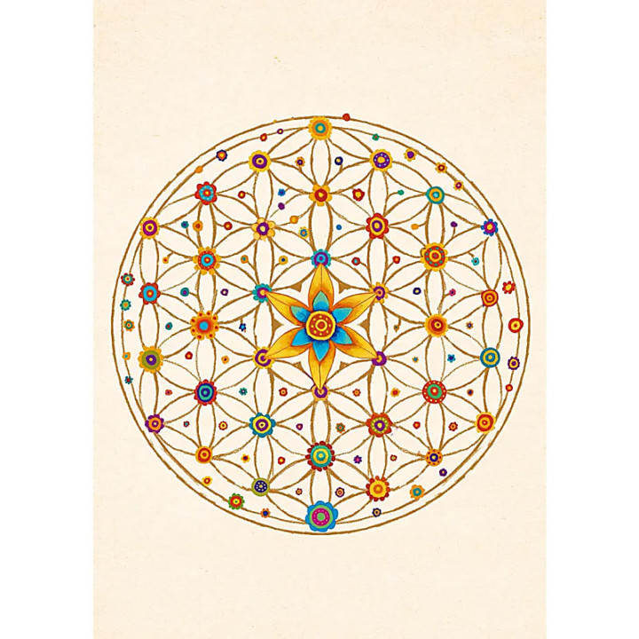 Carte postale Fleur de Vie | Pieralune