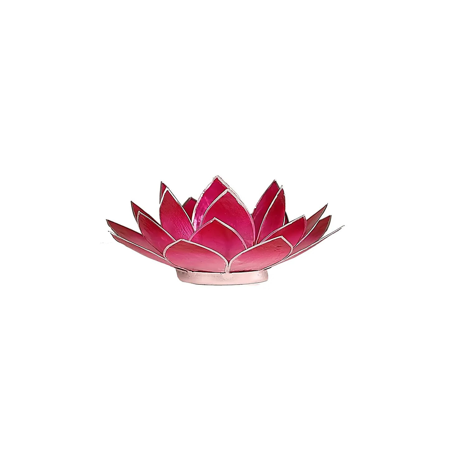 Eclairage d’ambiance Lotus rose bords argent | Pieralune