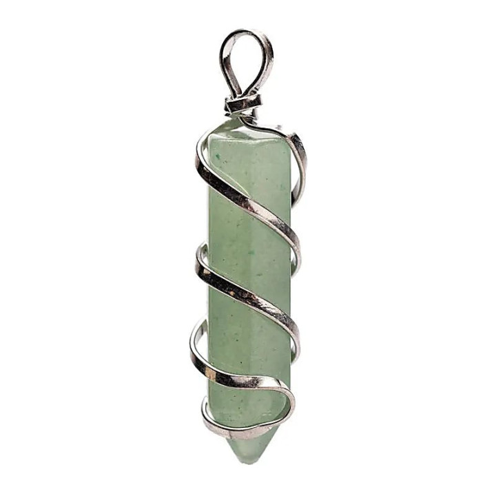 Pendentif pointe d’aventurine verte | Pieralune