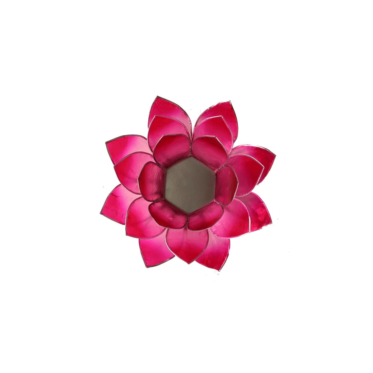Eclairage d’ambiance Lotus rose bords argent | Pieralune