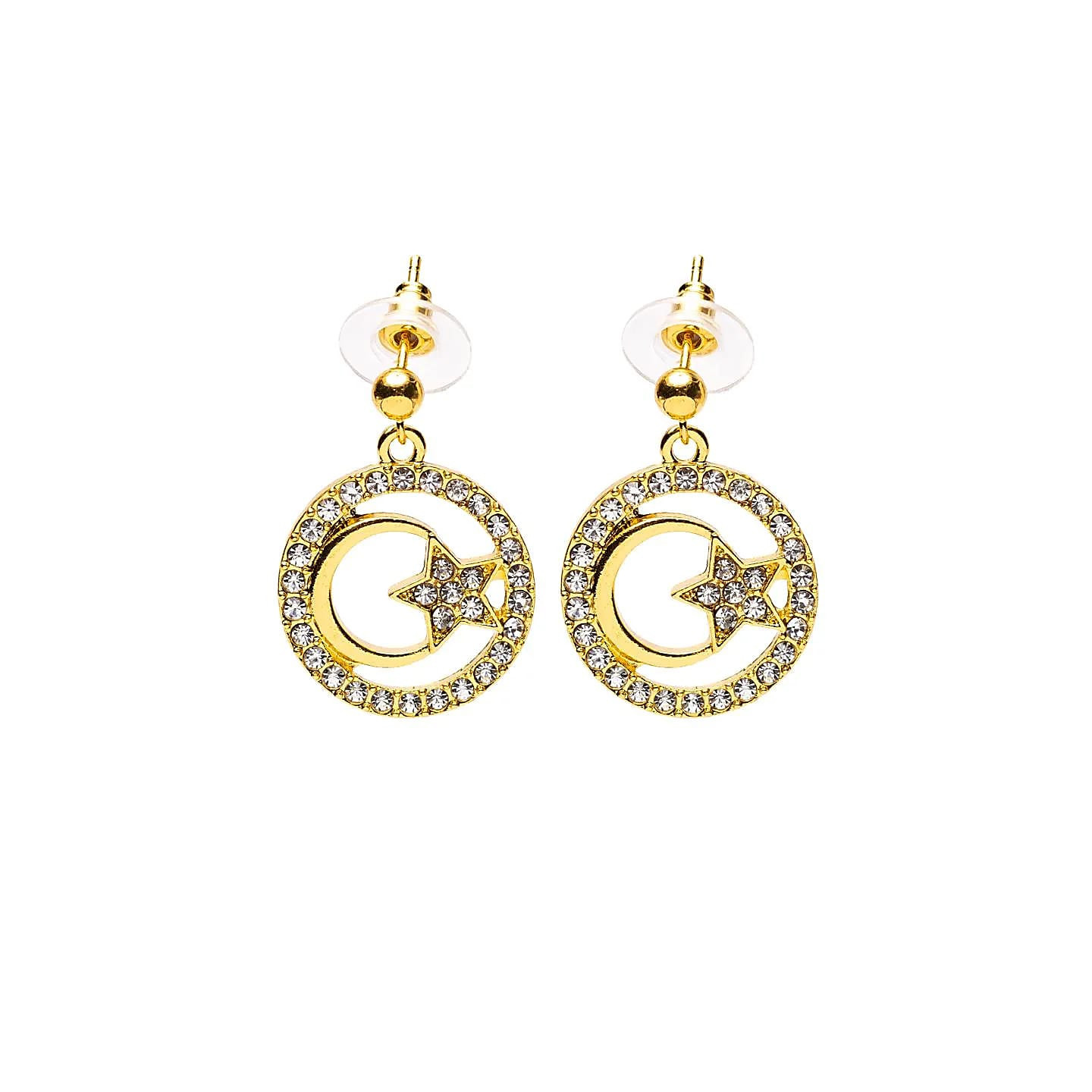 Boucles d'oreilles lune et étoile doré | Pieralune