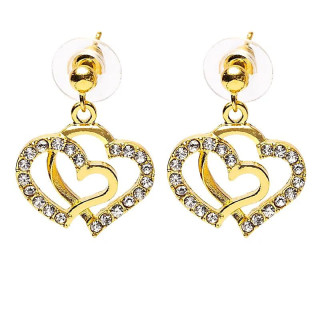 Boucles d'oreilles cœurs dorées | Pieralune