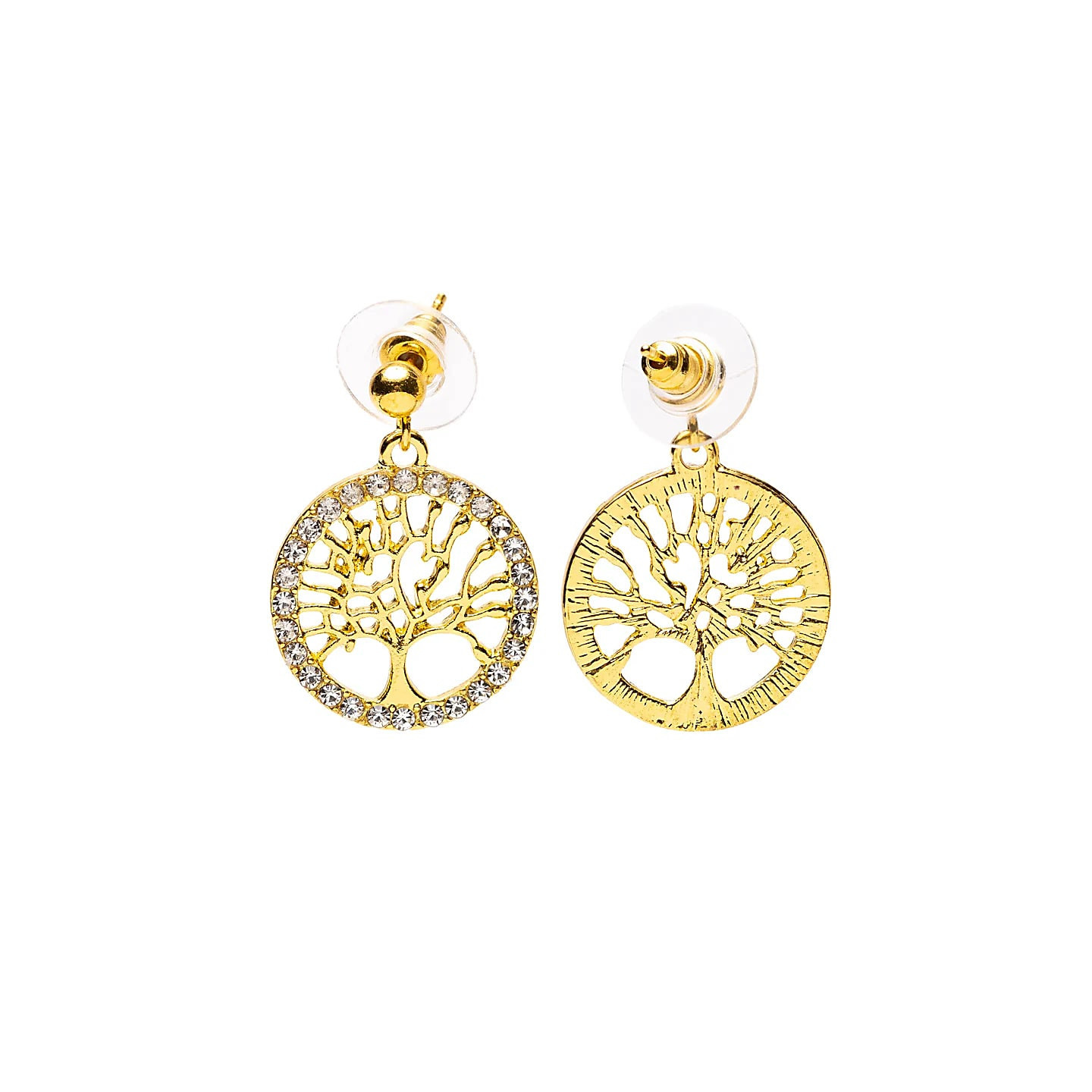 Boucles d'oreilles arbre de vie dorées | Pieralune