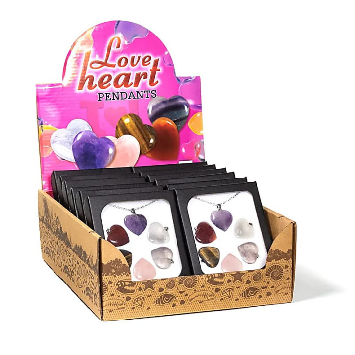Pendentifs Love Heart SET + présentoir | Pieralune