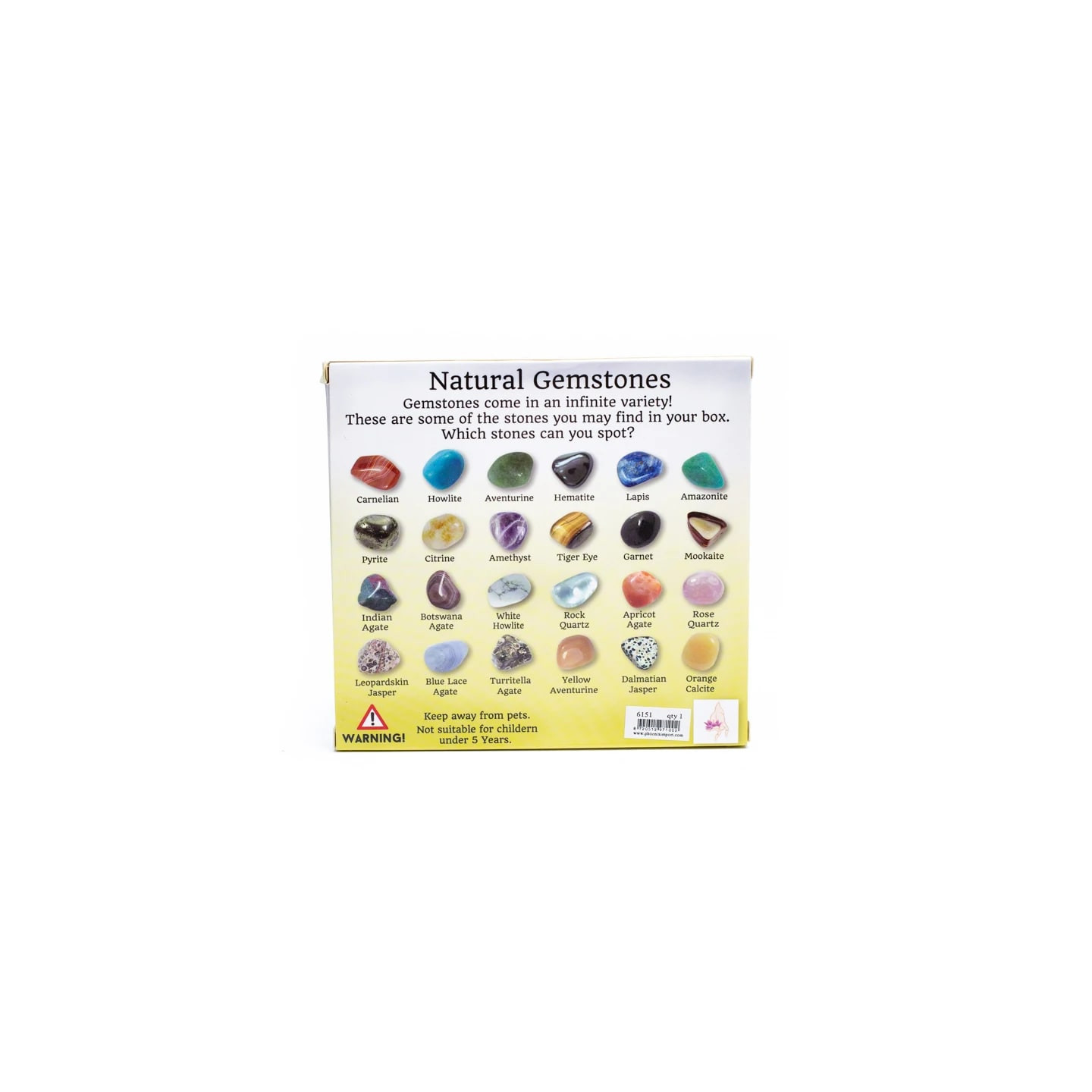 Coffret avec 20 pierres précieuses roulées | Pieralune