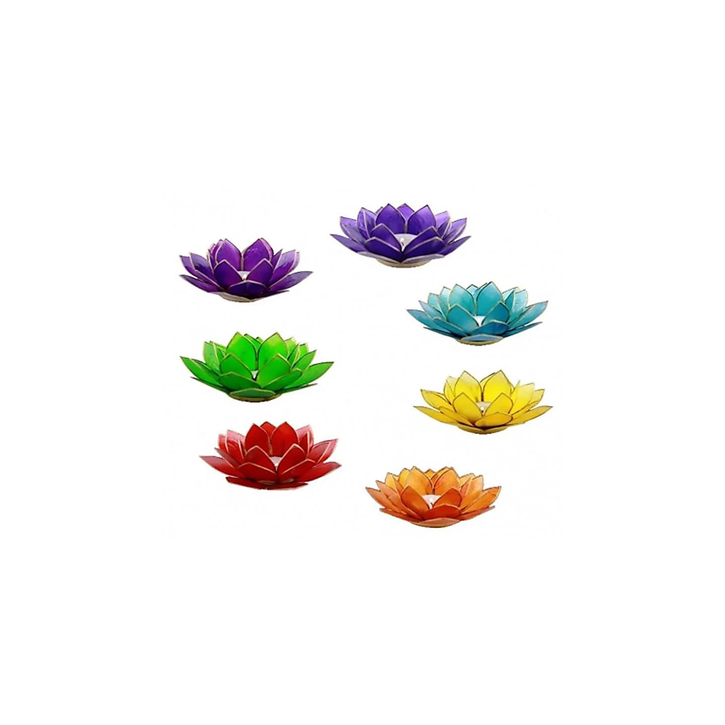 Eclairage ambiance Lotus Chakra bords dorés | Pieralune