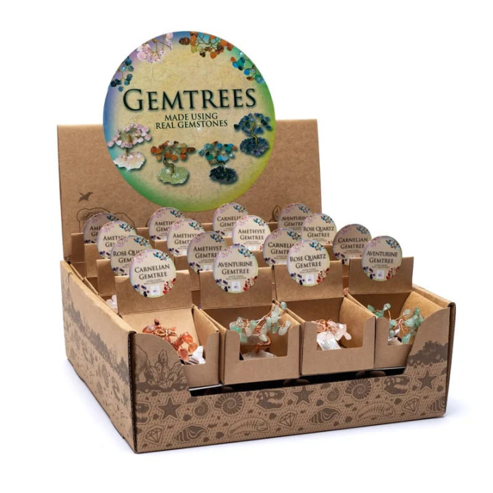 Présentoir arbre en pierre mini avec 32 pièces | Pieralune