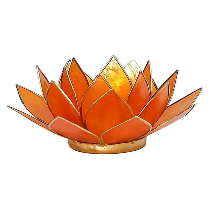 Eclairage Lotus 2° Chakra orange & or | Pieralune