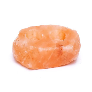 Bougeoir en cristal sel 2 bougies chauffe-plat | Pieralune