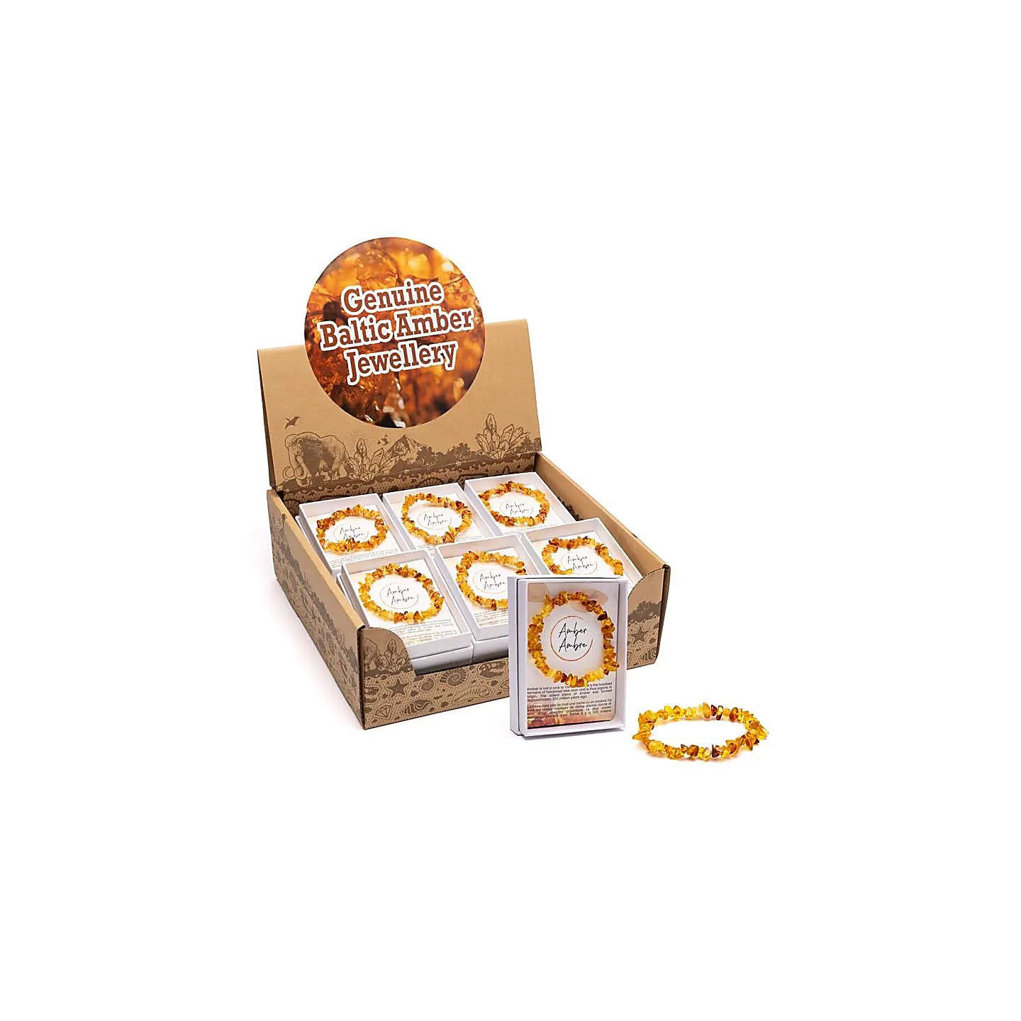 Bracelets d'ambre, 12 pièces, dans un coffret présentoir | Pieralune