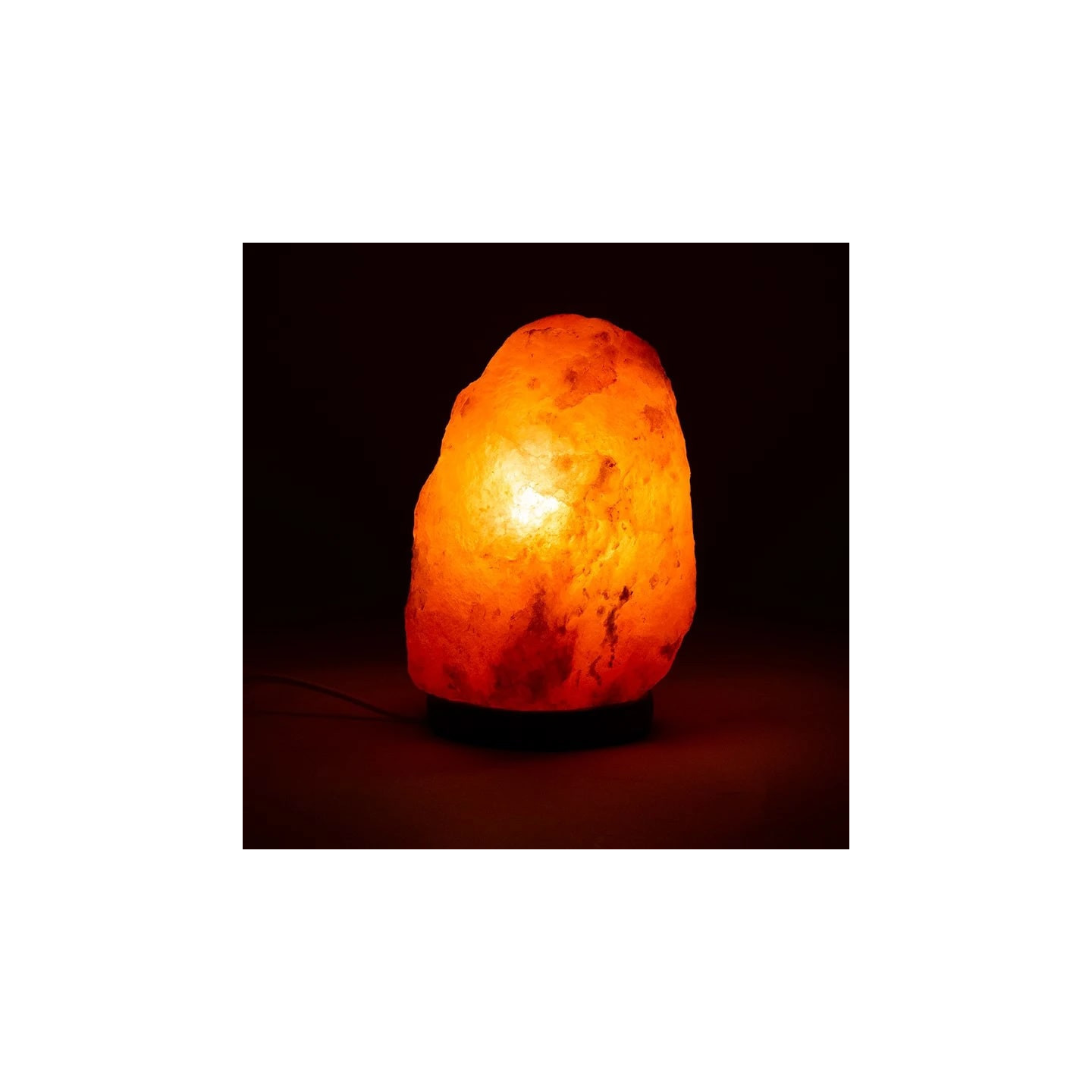 Lampe en cristal de sel + câble à prise et LED | Pieralune