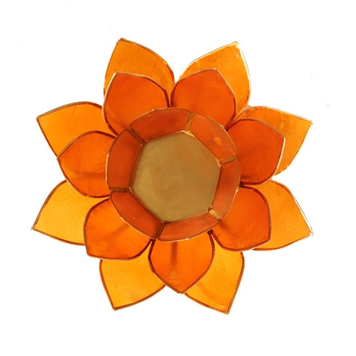 Eclairage Lotus 2° Chakra orange & or | Pieralune